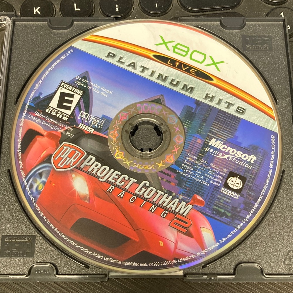 Project Gotham Racing 2 for Original Xbox OG-Platinum Hits Edition disc only